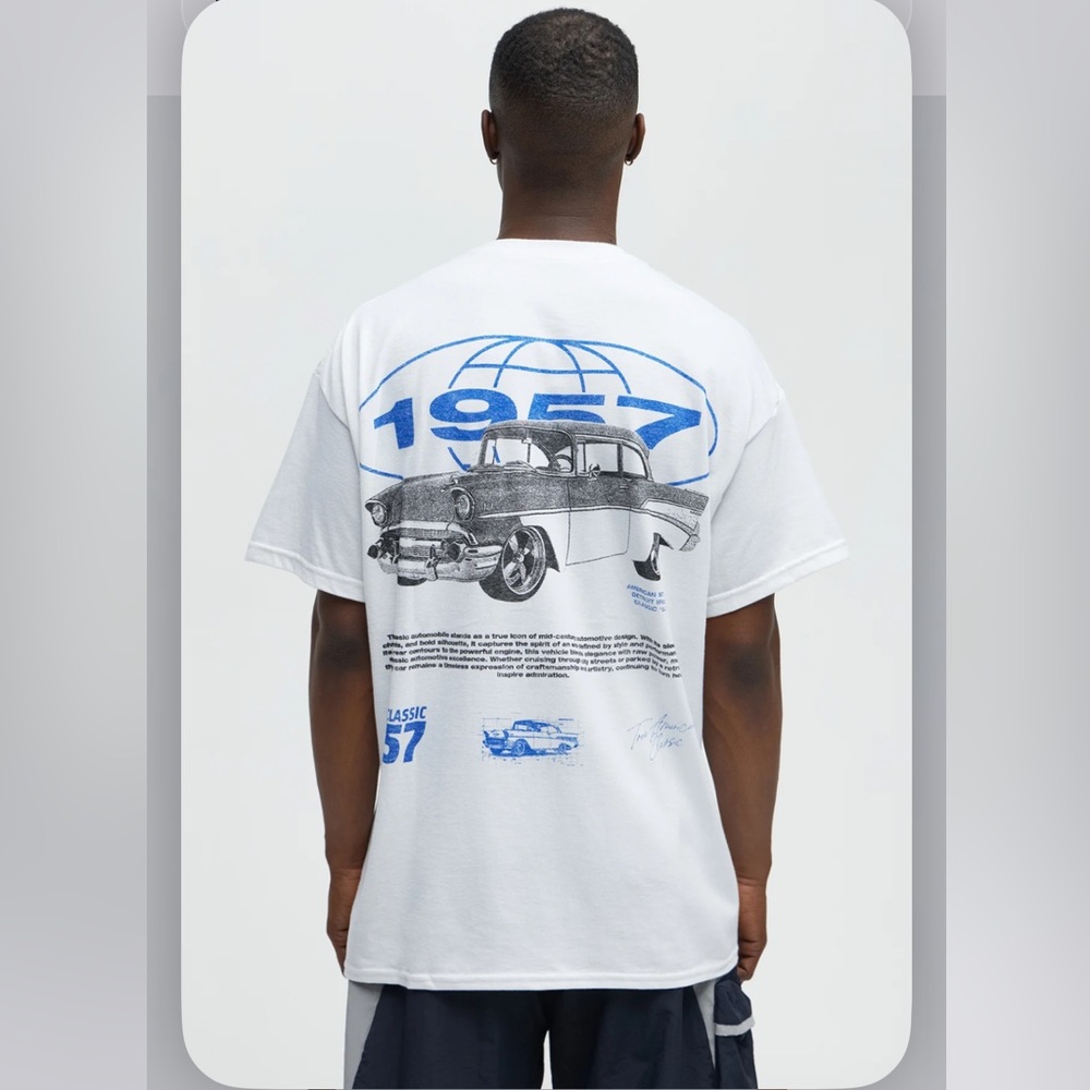 White Graphic Classic 57 Oversized Short Sleeve T-Shirt